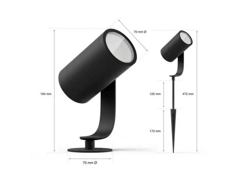 Умные уличные светильники Philips Hue Lily White and Color, ZigBee (3 светильника + Блок питания) 8718696167960 фото