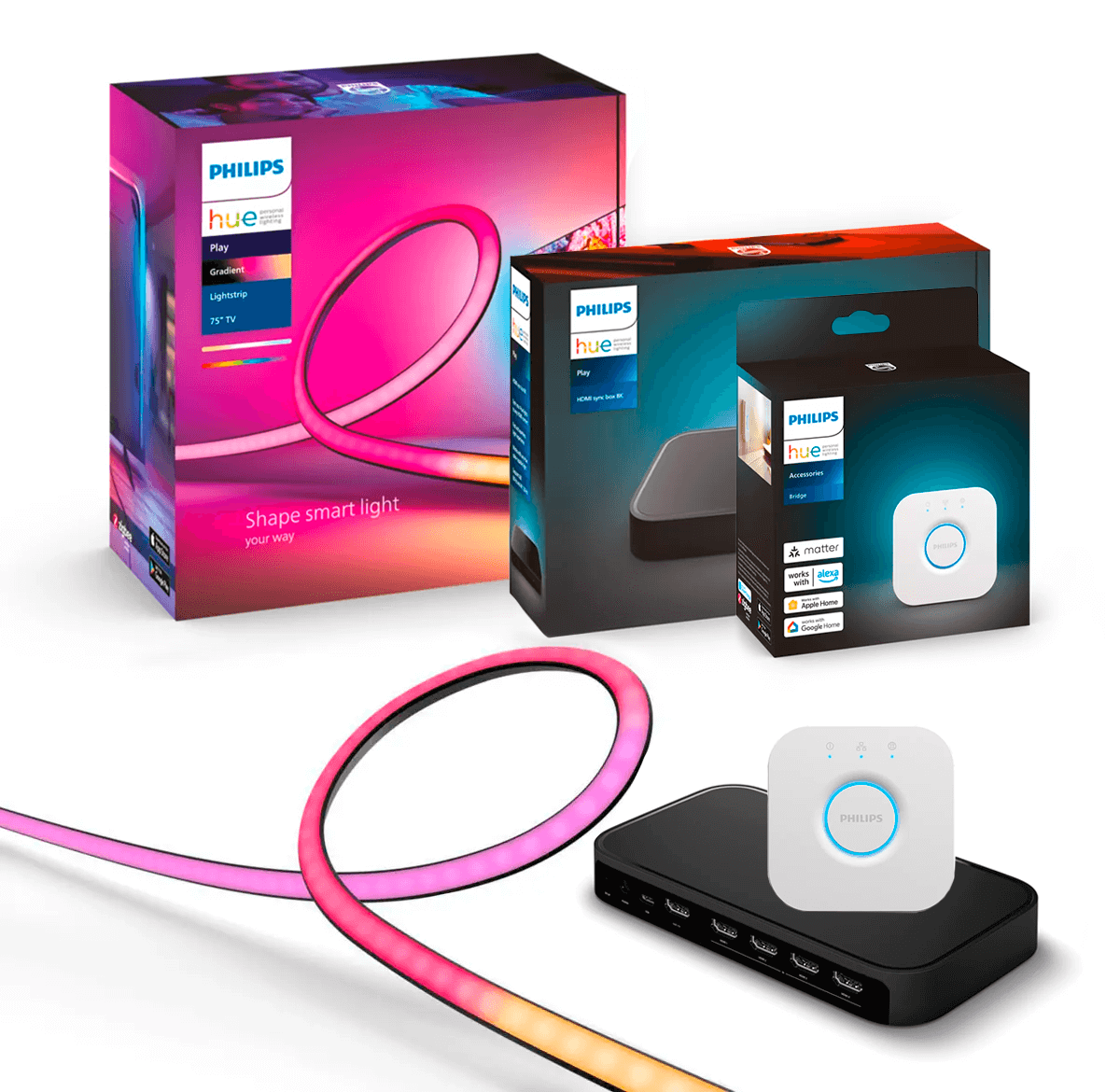 Philips Hue Play LEDライト 2個セット Комплект подсветки телевизора 75
