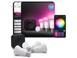 Philips Hue Стартовий набір: 3 лампочки E27 + Smart Button + Bridge Pro 8720169374522 фото