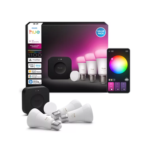 Philips Hue Стартовый набор: 3 лампочки E27 + Smart Button + Bridge Pro 8720169374522 фото