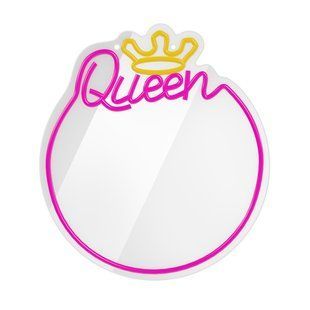 Настінний неоновий світильник-дзеркало Queen mirror_queen фото
