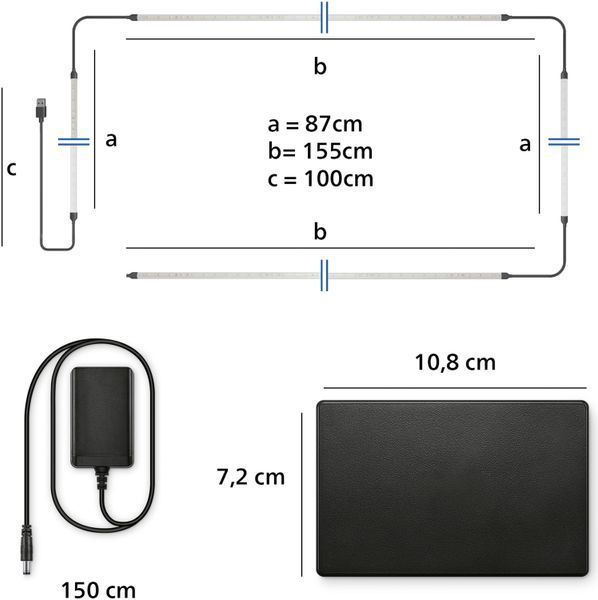 Комплект підсвітки Philips Smart LED HDMI 2.1 Sync Box для телевізора 75-85 дюймів 8721103157478 фото