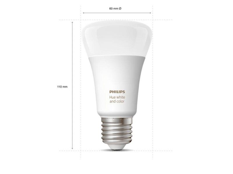 Стартовий комплект Philips Hue E27 White and Color 1100лм 75Вт 2 шт. + Dimmer + Philips Hue Bridge, Apple HomeKit 8719514291379 фото