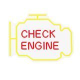 Настінний неоновий світильник "Check Engine" жовтий + червоний USB 40x30 см neon_check_engine фото