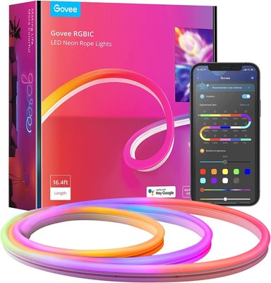 Розумна гнучка світлодіодна LED стрічка 5 метрів Govee RGBIC NEON ROPE Wi-Fi + Bluetooth Neon 5 фото