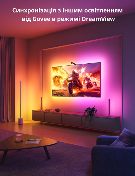 Набор адаптивной Ambilight подсветки для 55-65" диагонали, Govee TV Backlight 3 Lite RGBICW Matter H6099 фото