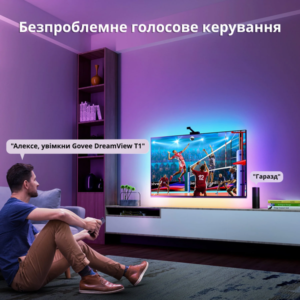 Подсветка для телевизора 75-85" диагонали, адаптивная, фоновая, Ambilight подсветка Govee DreamView T1 TV GoveeTV75-85 фото