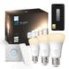 Стартовый комплект Philips Hue E27 White 1100лм ZigBee 3 шт. + Hue Bridge + Dimmer Bluetooth, Apple HomeKit 92900724401 фото 1