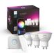 Стартовий комплект Philips Hue GU10 White and Color 350лм 3шт. + Hue Bridge + Dimmer, Apple HomeKit 920019531 фото 1