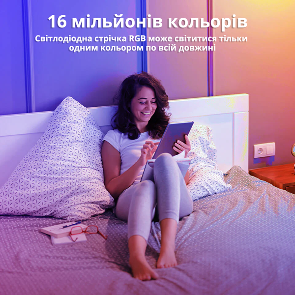 Розумна світлодіодна LED стрічка 10 метрів Govee RGB Smart LightStrip, Bluetooth H61103A10 фото