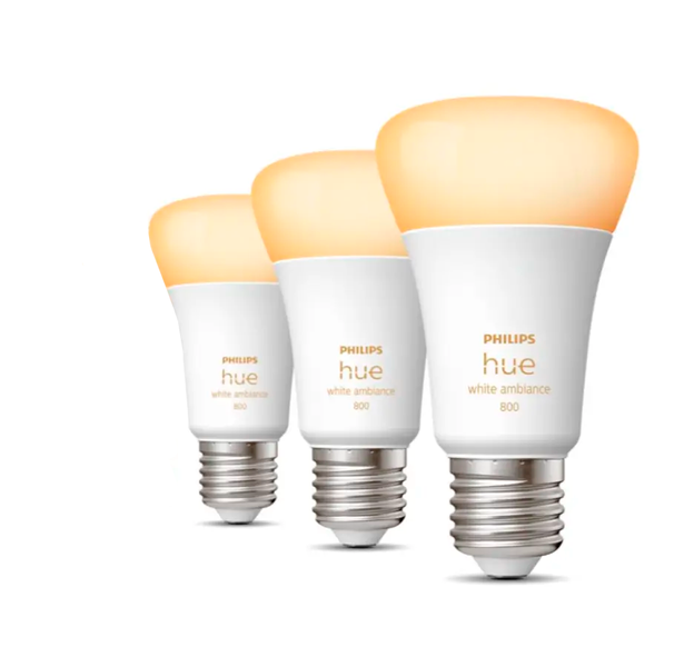 Стартовий комплект Philips Hue E27 White Ambiance 800лм 60Вт 2шт + Dimmer + Philips Hue Bridge, Apple HomeKit 871869967369 фото