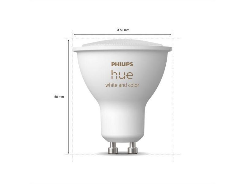 Розумні споти Philips Hue GU10 x3 + Dimmer Switch - стартовий набір з Hue Bridge 8720169254503 фото
