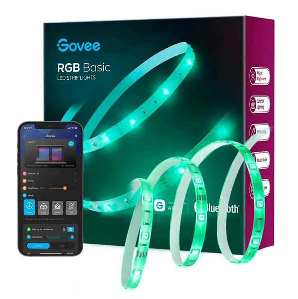 Умная светодиодная LED лента 15 метров Govee RGB Smart LightStrip, Bluetooth H61103A15 фото