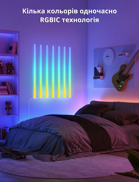 Умные настенные светодиодные LED панели Govee Glide Music Wall Lights RGBIC 7шт. (синхронизация с музыкой) H6062 фото