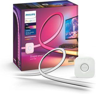 Адаптивна LED підсвічування Play Gradient Lightstrip PC 24-27 дюймів + Блок керування Philips Hue Bridge 8719514434639 фото