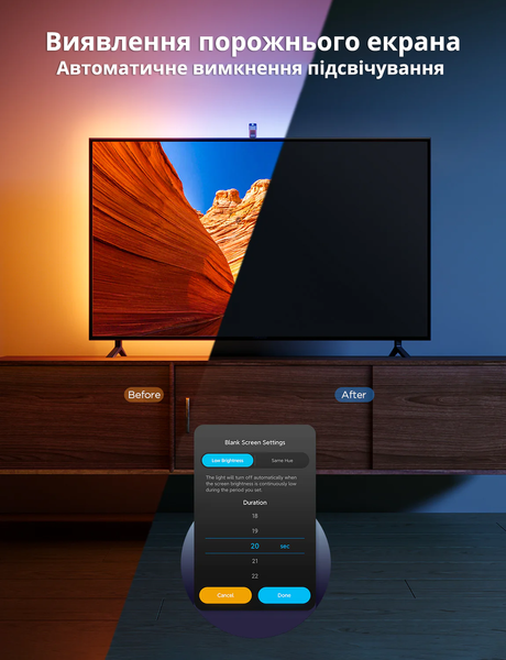 Набор адаптивной Ambilight подсветки для 40-50" диагонали, Govee Backlight 3 Lite Matter (H6097) H6097 фото