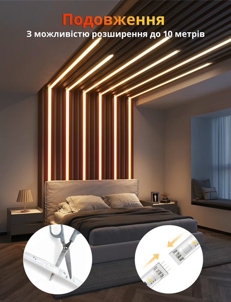 Умная светодиодная LED лента 2 метра Philips Hue Lightstrip Plus V4 Color, базовый комплект, Bluetooth HomeKit 929002269110 фото