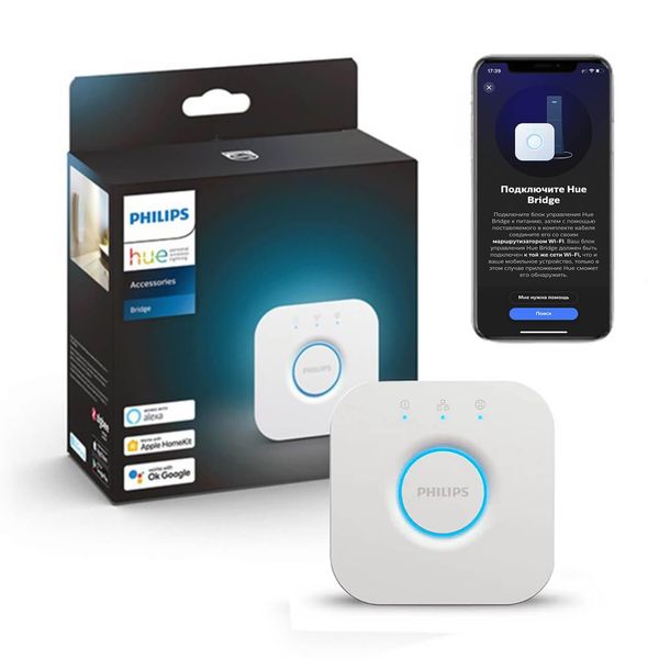 Блок управления Philips Hue Bridge 2.1 Apple HomeKit ZigBee 3.0 EU - NEW 8718696511800 фото