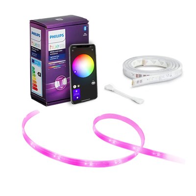 Подовжувач світлодіодної стрічки Philips Hue Lightstrip Plus V4 White and Color 1 метр ZigBee, Bluetooth, HomeKit 929002269210 фото