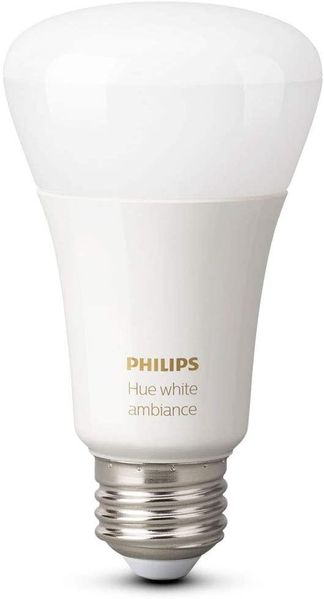 Розумна LED лампочка Philips Hue E27 White Ambiance 800лм 60Вт 9W, ZigBee, Bluetooth, Apple HomeKit 929002216901 фото