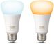 Розумна LED лампочка Philips Hue E27 White Ambiance 800лм 60Вт 9W, ZigBee, Bluetooth, Apple HomeKit 929002216901 фото 9