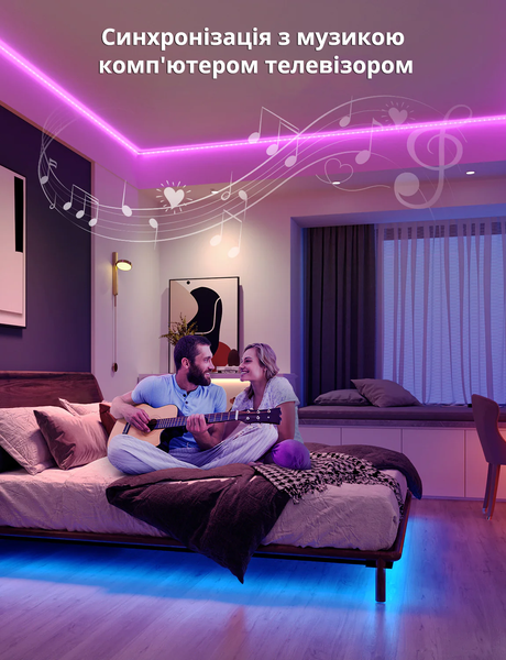 Подовжувач світлодіодної стрічки Philips Hue Gradient Lightstrip White and Color, Bluetooth, Apple HomeKit, 1 метр 929002995001 фото