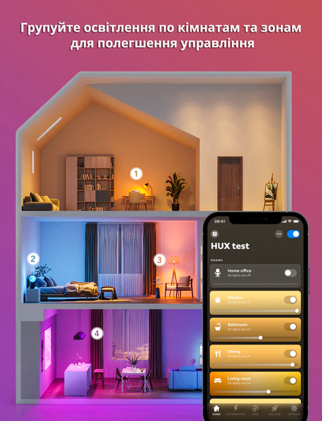 Умные LED лампочки Philips Hue E27 White Ambiance 800лм 60Вт 9W, ZigBee, Bluetooth, Apple HomeKit, 2шт. 929002216901 фото