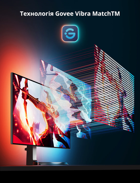 Адаптивная LED подсветка Govee Gaming Light Strip G1 для монитора 27-34 дюймов H60232 фото