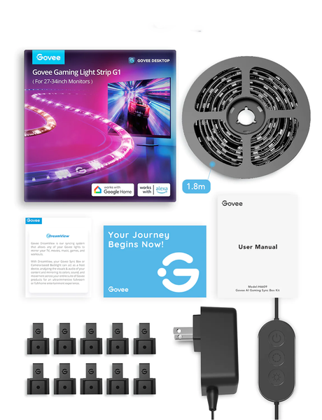 Адаптивная LED подсветка Govee Gaming Light Strip G1 для монитора 27-34 дюймов H60232 фото