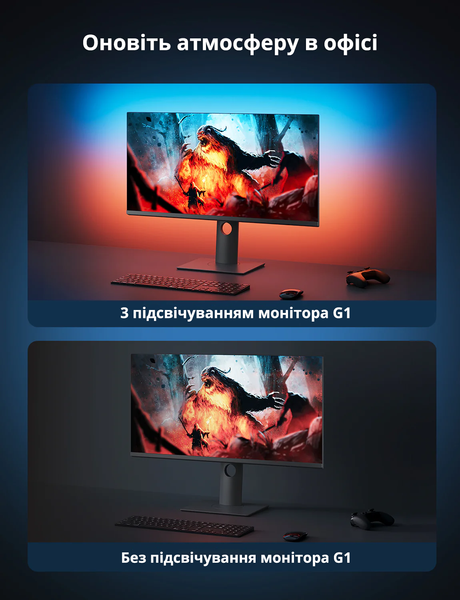 Адаптивная LED подсветка Govee Gaming Light Strip G1 для монитора 27-34 дюймов H60232 фото