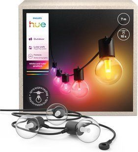 Розумна вулична гірлянда Philips Hue Festavia Globe Outdoor 7 метрів (10 ламп) 8720169371477 фото