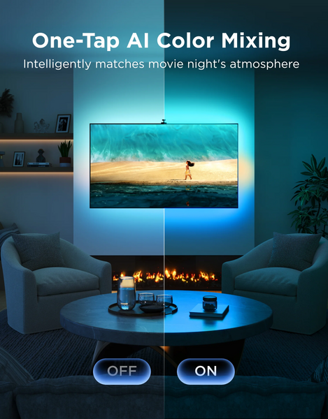 Govee TV Backlight 3 - розумна підсвітка для ТВ 55-65" з подвійною камерою та RGBWIC стрічкою (H2A40) H2A40 фото