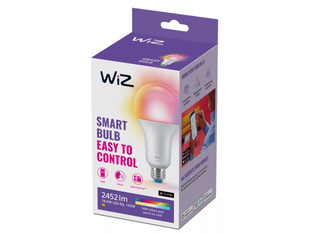Розумна лампа WiZ E27 White and Color Ambiance RGB A80 18.5W 2452лм WiFi, Matter, Bluetooth 8719514554634 фото