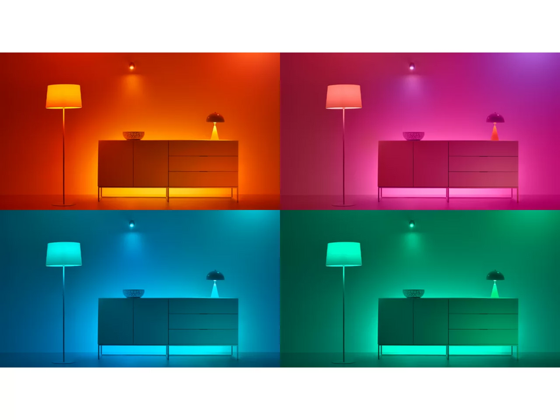 Розумна лампа WiZ E27 White and Color Ambiance RGB A80 18.5W 2452лм WiFi, Matter, Bluetooth 8719514554634 фото