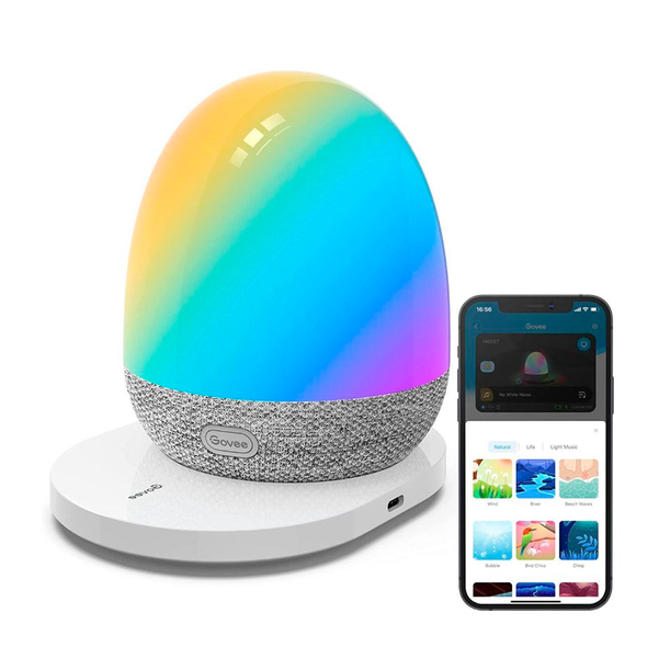 Умный портативный LED светильник Govee Bluetooth колонка, сенсорный, WiFi, RGBIC Night Light H6057 фото