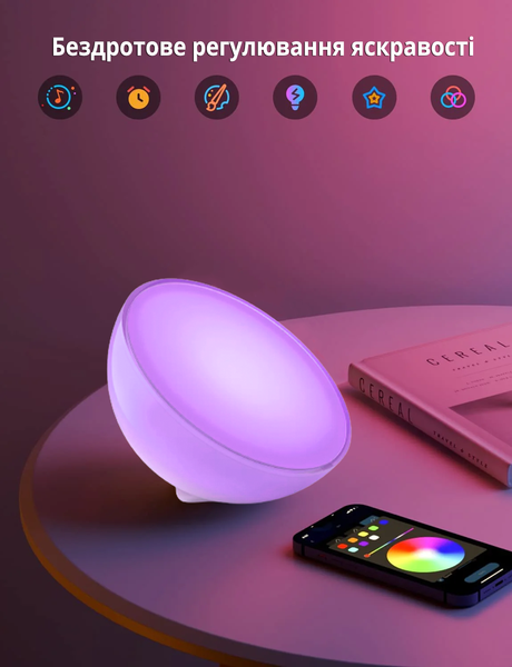 Умный портативный светильник Philips Hue Go v2 White and Color, ZigBee, Bluetooth, Apple HomeKit 915005822601 фото