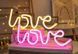 Портативный декоративный неоновый светильник "Love" розовый на батарейках/USB 35*15*2 см neon_love_sign_pink фото 4