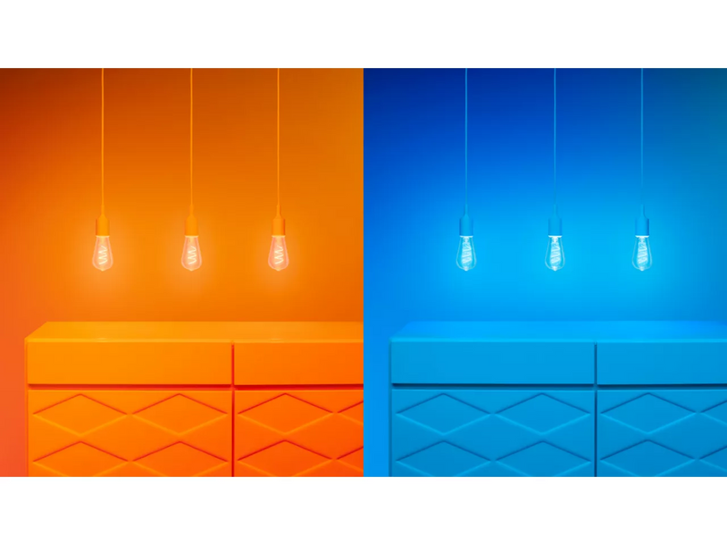 Умная лампа WiZ Filament ST64 E27 White and Color RGB 6,3Вт 470 лм, WiFi, Matter, Bluetooth 8720169072213 фото