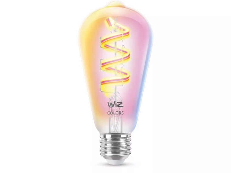 Умная лампа WiZ Filament ST64 E27 White and Color RGB 6,3Вт 470 лм, WiFi, Matter, Bluetooth 8720169072213 фото