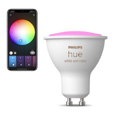 Умная светодиодная лампочка Philips Hue Color GU10 350лм 50Вт 5.7W ZigBee, Bluetooth, Apple HomeKit 1шт. GU10 Color фото