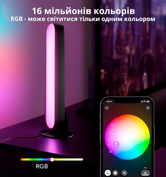 Светодиодные панели Philips Hue Play Lightbar White and Color Ambiance 2 шт. Черный цвет, ZigBee, HomeKit 915005939101 фото