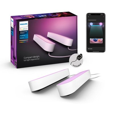 Світлодіодні панелі Philips Hue Play White and Color Ambiance 2 шт. Білий колір, ZigBee, HomeKit 8718696170793 фото