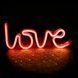 Портативный декоративный неоновый светильник "Love" красный на батарейках/USB 35*15*2 см neon_love_sign_red фото 2