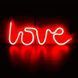 Портативный декоративный неоновый светильник "Love" красный на батарейках/USB 35*15*2 см neon_love_sign_red фото 1