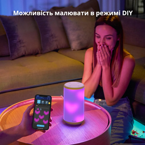 Розумна настільна світлодіодна LED лампа Govee Aura Smart Table Lamp RGBIC, Bluetooth + WiFi H6052 фото