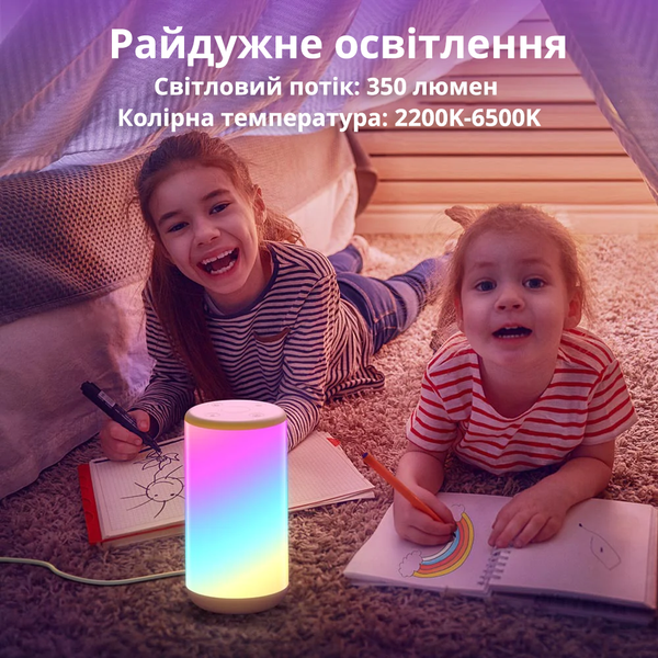 Розумна настільна світлодіодна LED лампа Govee Aura Smart Table Lamp RGBIC, Bluetooth + WiFi H6052 фото