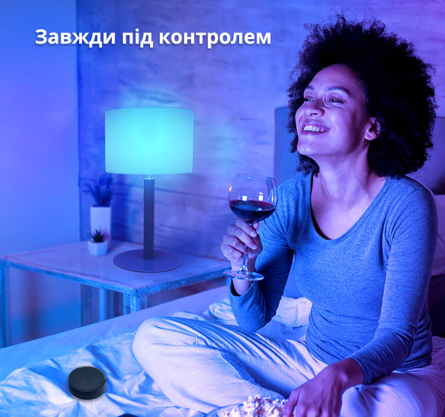 Розумний вимикач на 4 клавіші Philips Hue tap пульт управління світлом Apple HomeKit, ZigBee (Чорний) 017331 фото