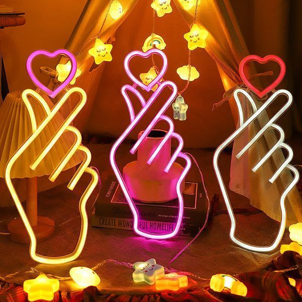Портативный декоративный неоновый светильник "Love" розовый на батарейках/USB 42*18*2 см neon_love2_sign_pink фото