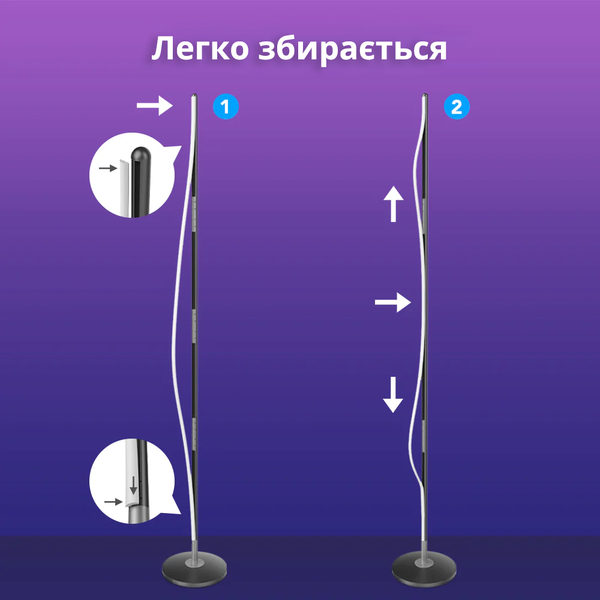 Світильник підлоговий розумний Govee H6076 RGBICW Smart Corner Floor Lamp Сірий (H6076) H6076 фото