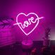 Декоративный настольный неоновый светильник "Love" розовый на батарейках/USB 28*29 см neon_love_stand фото 4